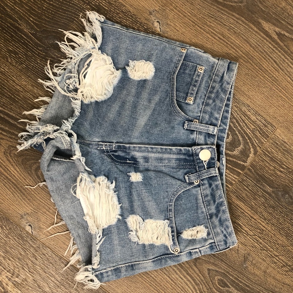 High Waisted Denim Shorts
